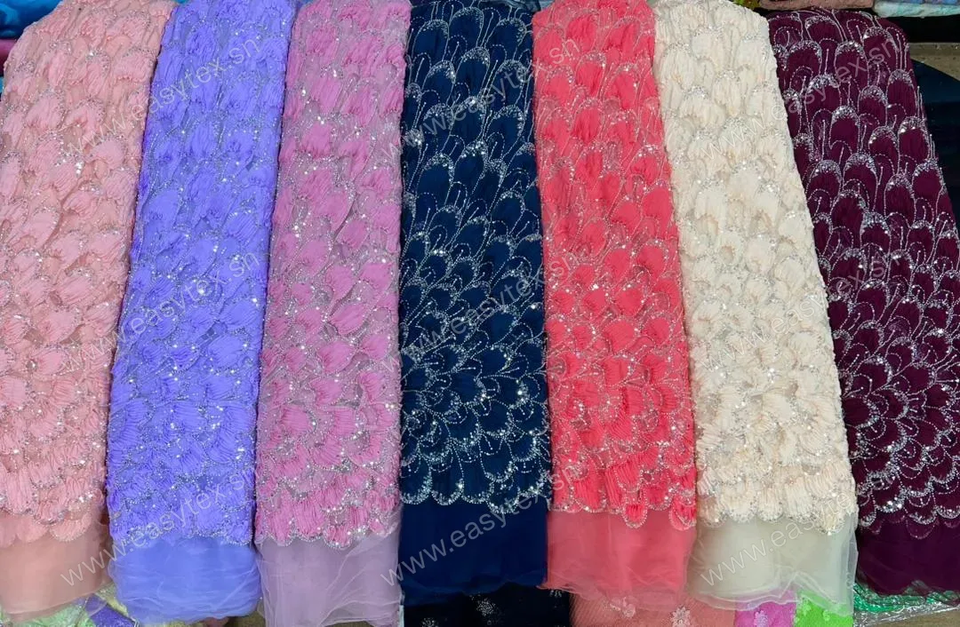 Tulle Écailles Haute Couture Paillettes de Fête