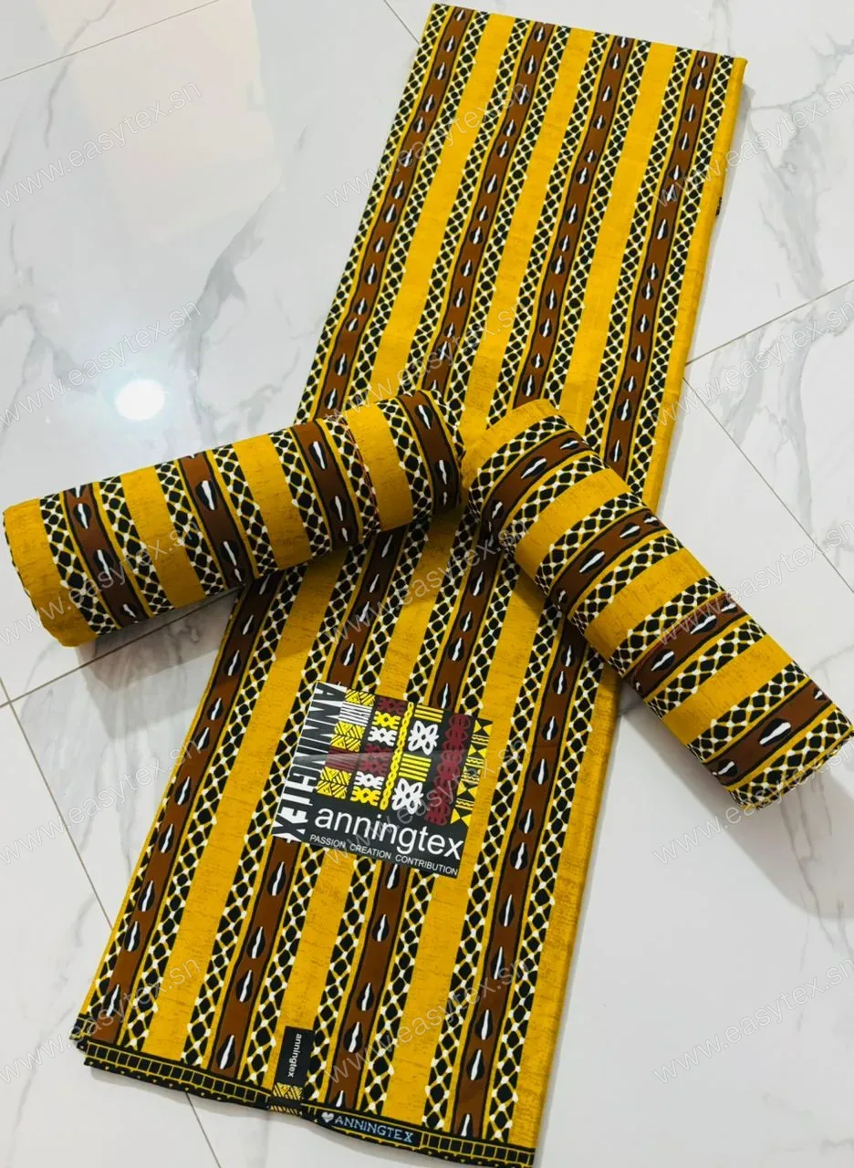 Wax Block Prints Anningtex Sénégal Cannelle et Cordages Ciselés